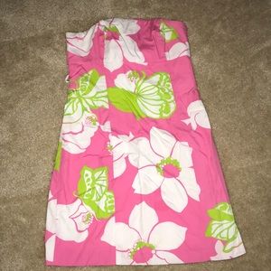 Strapless Lilly Pulitzer floral dress!
